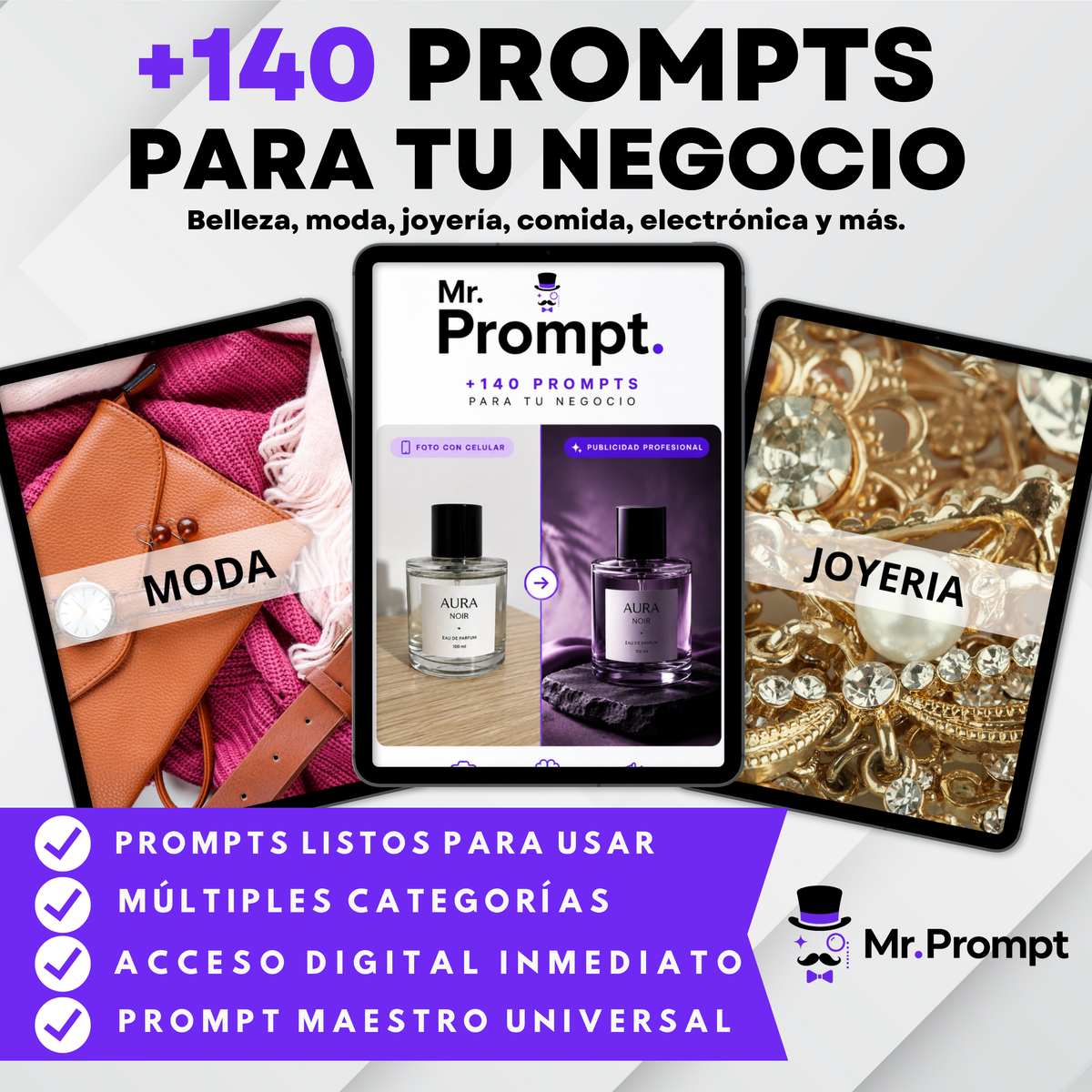 Ebook de +140 Prompts con IA